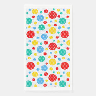 Serviette En Papier Points Colorés 