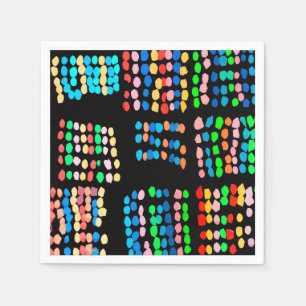 Serviette En Papier Points colorés