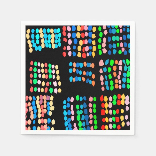 Serviette En Papier Points colorés (Devant)