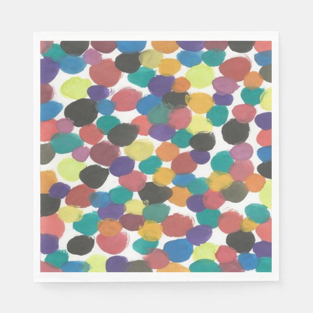 Serviette En Papier Points colorés (Devant)