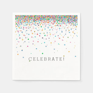 Serviette En Papier Points de confettis joyeux