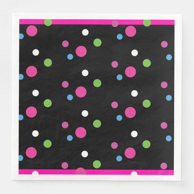 Serviette En Papier Points de fête lumineux (Devant)