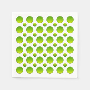 Serviette En Papier Points de polka verts