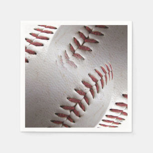 Serviette En Papier Points de suture de baseball abstraits