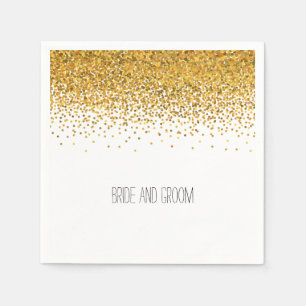 Serviette En Papier Points fascinants de confettis d'or