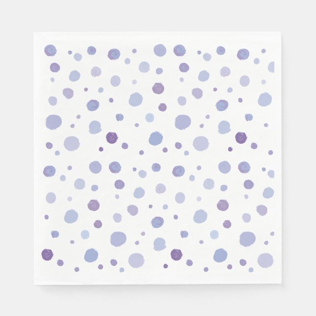 Serviette En Papier points noirs peints à la main (Devant)
