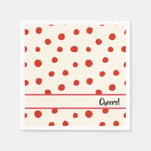 Serviette En Papier Points rouges d'été