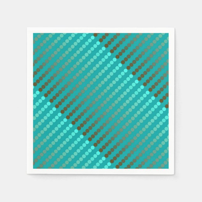 Serviette En Papier Points satinés - gris turquoise et étain (Devant)