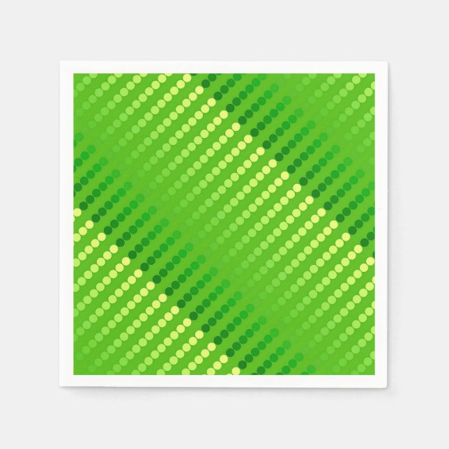 Serviette En Papier Points satinés - nuances vert citron (Devant)
