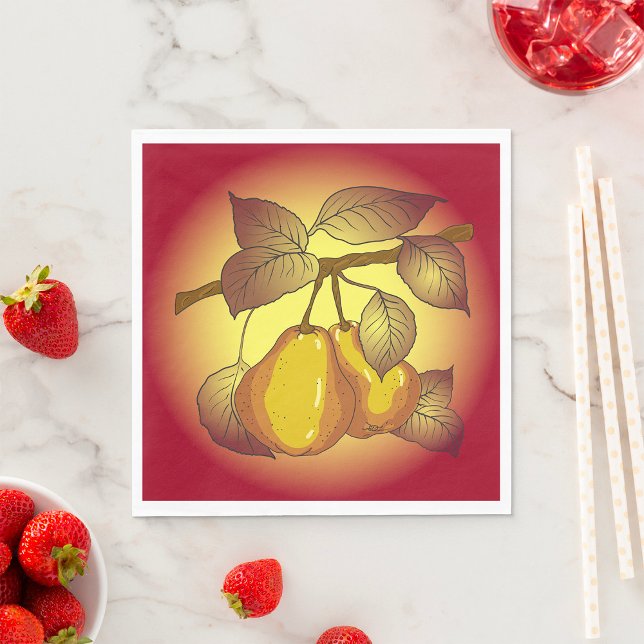 Serviette En Papier Poires Sur Un Arbre (Créateur téléchargé)