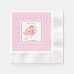 Serviette En Papier Pois Ballerina rose blanc