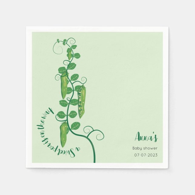 Serviette En Papier Pois doux (Devant)