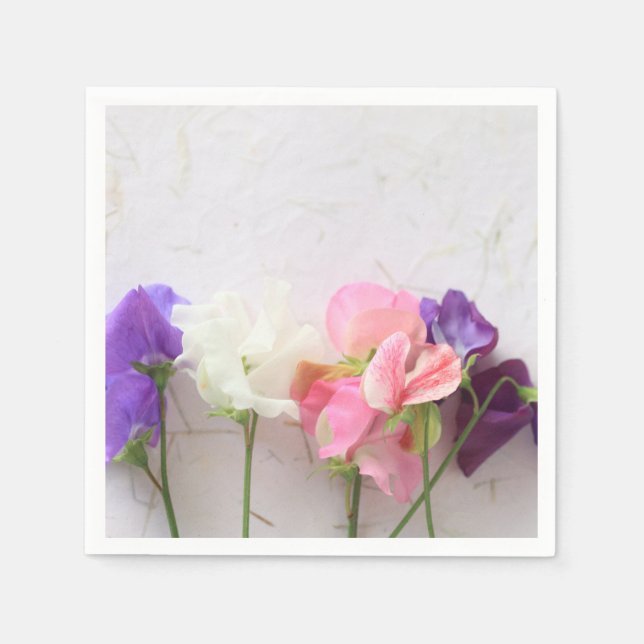 Serviette En Papier Pois doux frais (Devant)