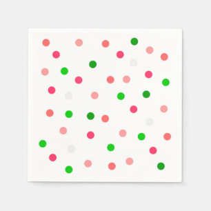 Serviette En Papier Pois en couleur pastèque