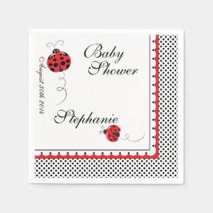 Serviette En Papier Pois et adorables Ladybugs Papier de la partie ser
