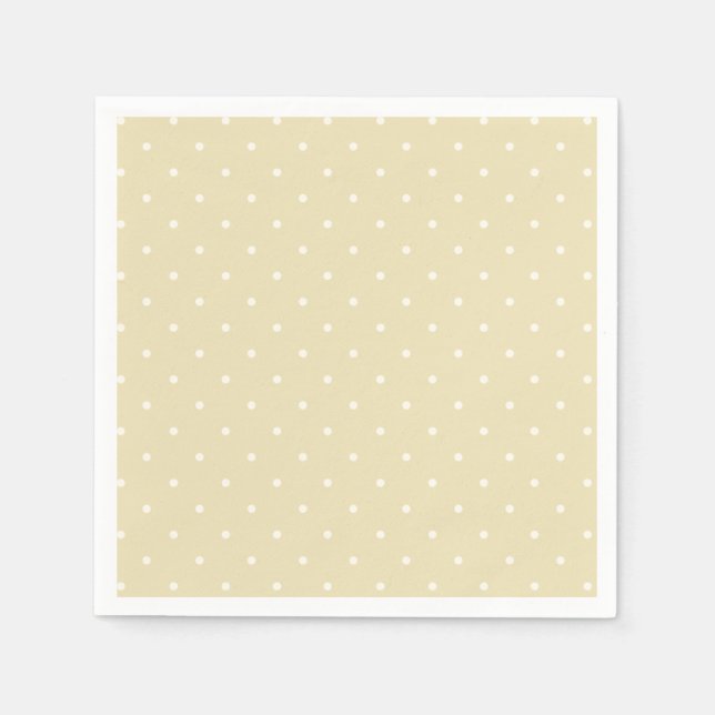 Serviette En Papier Pois Micropoints Début d'Automne | Blé Doré  (Devant)