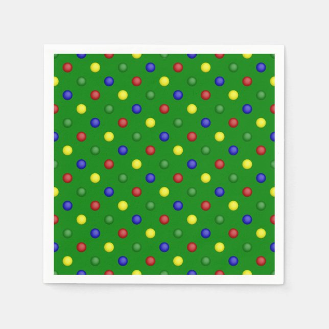 Serviette En Papier Pois principal - Papier vert Naples (Devant)