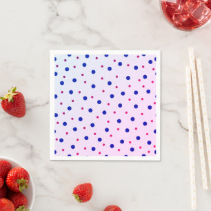 Serviette En Papier Pois rouges et bleus