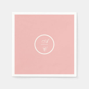 Serviette En Papier Pois sucré Floral rose et crème