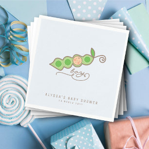 Serviette En Papier Pois Whimsical Bleu dans un Baby shower de Pod Boy