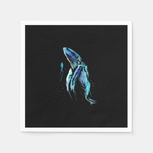 Serviette En Papier Poison de Whale Swimming Diving