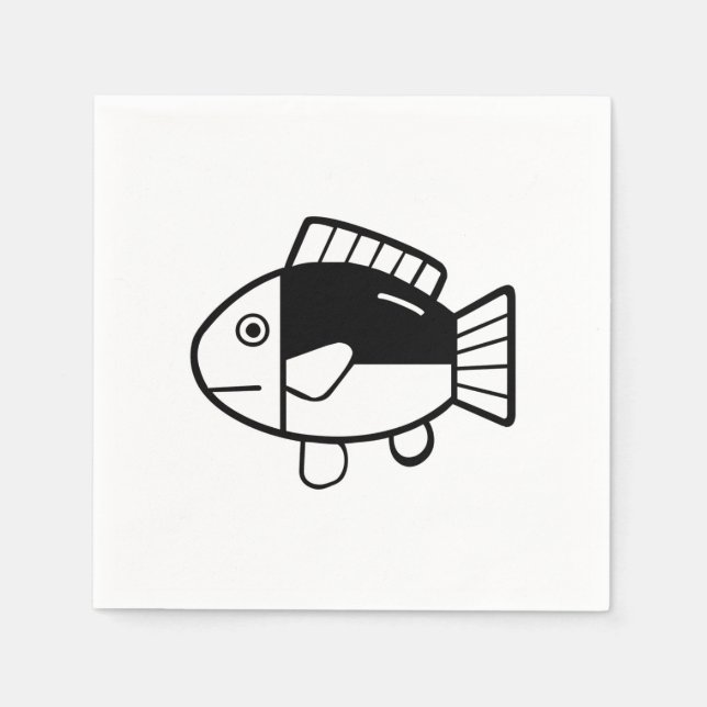 Serviette En Papier Poisson (Devant)