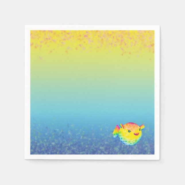 Serviette En Papier Poisson (Devant)