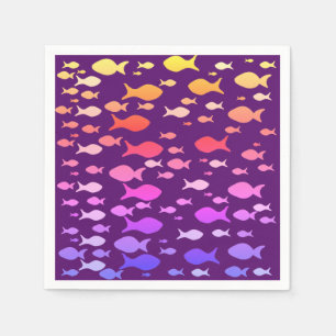 Serviette En Papier Poisson coloré Navel de mer Napkins