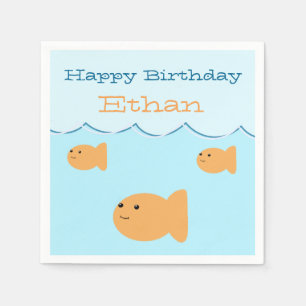 Serviette En Papier Poisson d'or fête d'anniversaire serviettes person