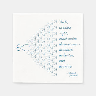 Serviette En Papier Poisson polonais Proverbe Napkin