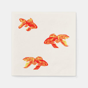 Serviette En Papier poisson rouge