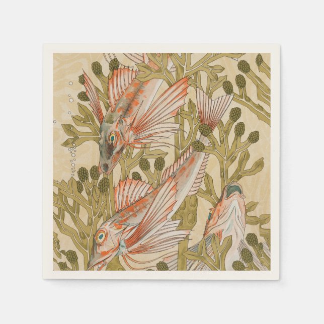 Serviette En Papier Poisson Vie marine Animal marin (Devant)