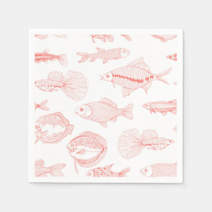 Serviette En Papier Poissons