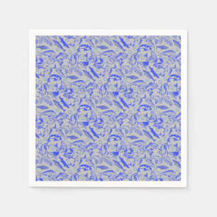 Serviette En Papier Poissons bleu motif 10.b Lgrey BG