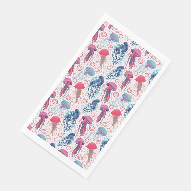 Serviette En Papier Poissons de gelée colorée (Coin)