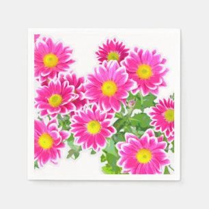 Serviette En Papier Poissons roses / Bouquet Asters + vos idées