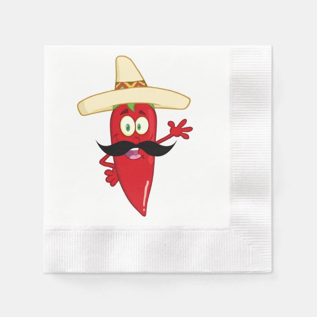 Serviette En Papier Poivre chili (Devant)