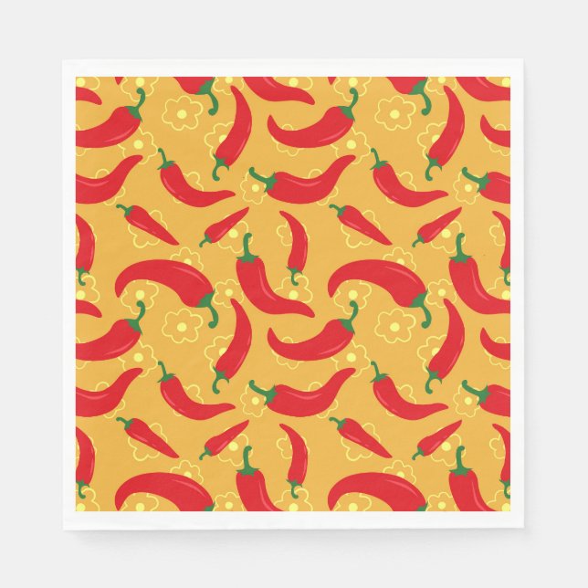 Serviette En Papier Poivrons chauds (Devant)