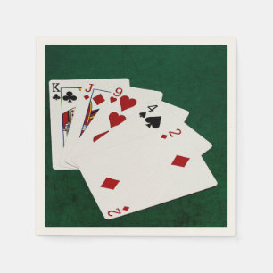 Serviette En Papier Poker Hands - Haute Carte - King