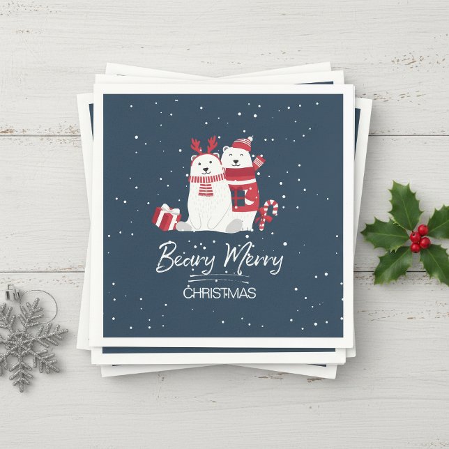Serviette En Papier Polar Beary Joyeux Noël ID851 (Créateur téléchargé)