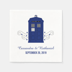 Serviette En Papier Police Box Mariage Papier Napkins v3
