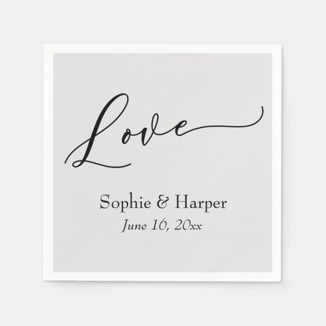 Serviette En Papier Police de caractères de luxe simple pour typograph (Devant)