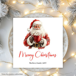 Serviette En Papier Police de caractères simple moderne Santa Claus po