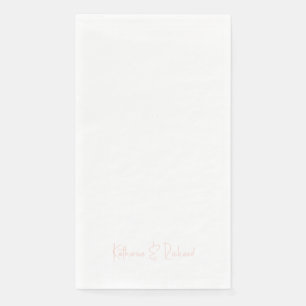 Serviette En Papier Police moderne Blush Names Papier Serviettes d'hôt