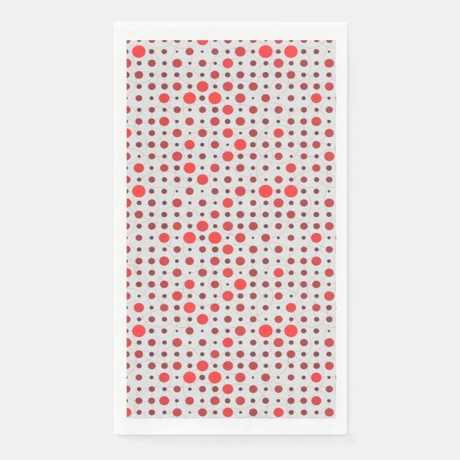 Serviette En Papier Polka Dot 01A.Bac rouge BG (Devant)