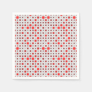 Serviette En Papier Polka Dot 01A.Bac rouge BG