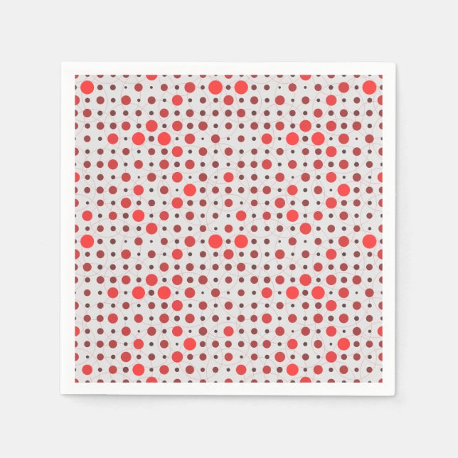 Serviette En Papier Polka Dot 01A.Bac rouge BG (Devant)