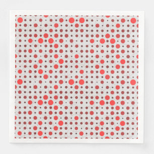 Serviette En Papier Polka Dot 01A.Bac rouge BG