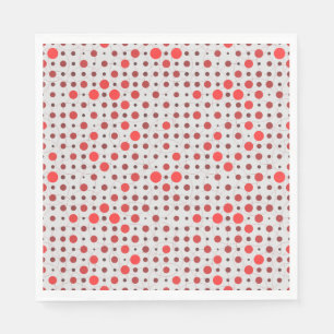 Serviette En Papier Polka Dot 01A.Bac rouge BG