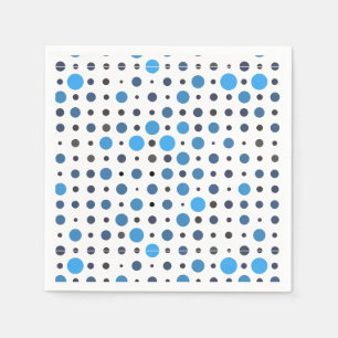 Serviette En Papier Polka Dot 01X.Ombre Bleue